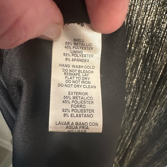 Eliza J Metallic Faux-Wrap Formal Dress - Picture 6 of 15